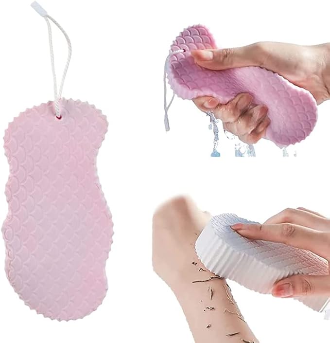 Nurven 2 Pcs Ultra Soft Bath Body Shower Sponge, Magic Bath Sponge Dead Skin Remover, Super Soft Exfoliating Bath Sponge Painless Scrub Sponge for Adults Children and Pregnant Women - Image 2